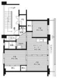 ビレッジハウス白川1号棟 (401号室)の物件間取画像